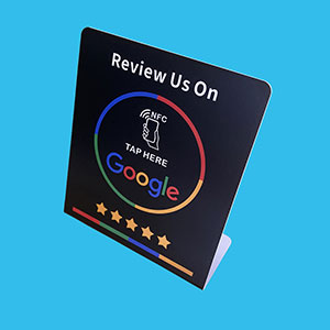 13.56Mhz NTAG216 Google Review NFC Stand Table Dispaly