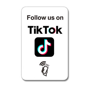 Follow us on Tiktok NFC Social Media cards