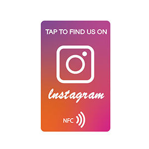 Follow us on Instagram NFC Social Media Cards