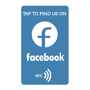 Like us on facebook NFC Tap Cards